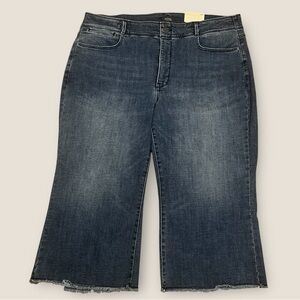 NWT NYDJ Marilyn Straight Leg Capri Caliente Jeans Size 18W Raw Hem Classic